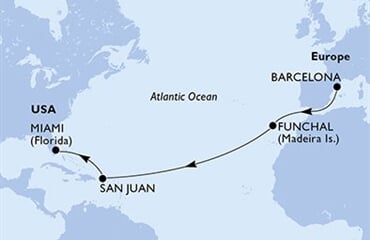 MSC Grandiosa - Španělsko, Portugalsko, Portoriko, USA (z Barcelony)