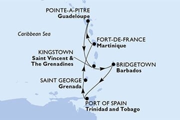 MSC Meraviglia - Guadeloupe, Sv.Vincenc a Grenadiny, Barbados, Trinidad a Tobago, Grenada, ... (Pointe-a-Pitre)