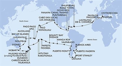 MSC Magnifica - Argentina, Falklandy, Chile, Pitcairn, Franc. Polynésie, ... (Buenos Aires)