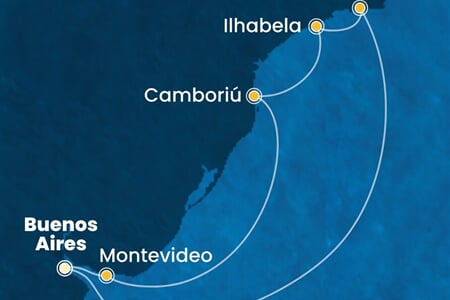 Costa Favolosa - Argentina, Uruguay, Brazílie (Buenos Aires)