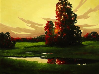 Prˇi za´padu slunce 50x40 2021