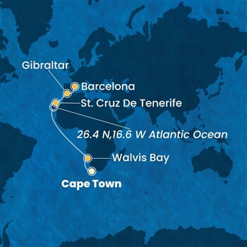 Trasa plavby CSM-CPT18A0I