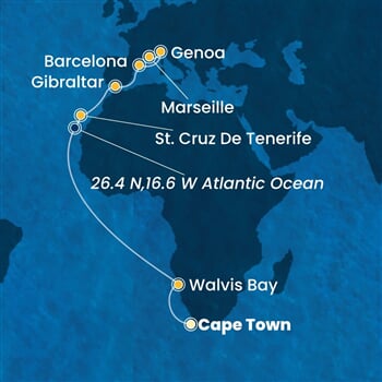 Trasa plavby CSM-CPT20A0J