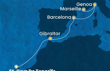 Costa Smeralda - Španělsko, Velká Británie, Itálie, Francie (Santa Cruz de Tenerife)