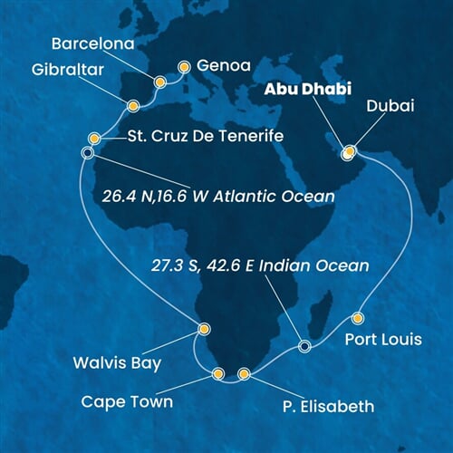 Trasa plavby CSM-AUH35A07