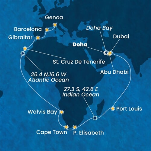Trasa plavby CSM-DOH36A07