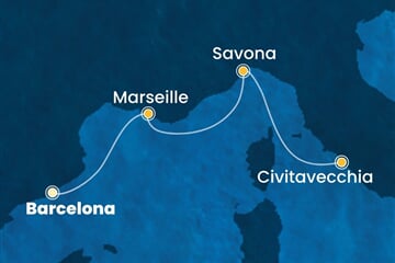 Costa Fascinosa - Španělsko, Francie, Itálie (z Barcelony)
