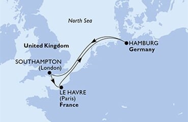 MSC Preziosa - Německo, Velká Británie, Francie (Hamburk)