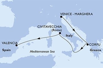 MSC LIRICA - Olaszország, Görögország, Spanyolország (a Velence-ből)