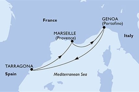 MSC EURIBIA - Itálie, Španělsko, Francie (z Janova)