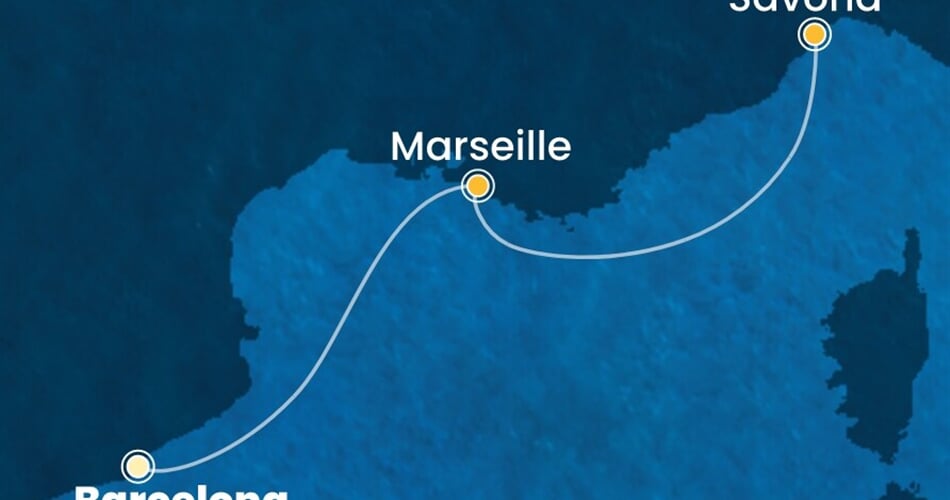 Trasa plavby CFO-BCN02A2A