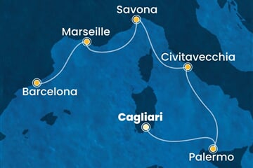 Costa Smeralda - Itálie, Francie, Španělsko (Cagliari)