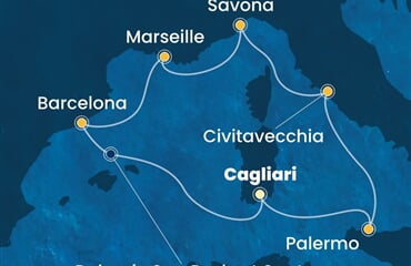 Costa Smeralda - Itálie, Francie, Španělsko (Cagliari)