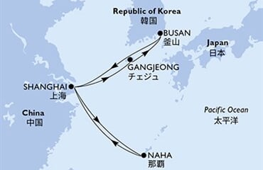 MSC Bellissima - Čína, Japonsko, Jižní Korea (ze Šanghaje)
