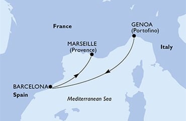 MSC Seaview - Itálie, Španělsko, Francie (z Janova)