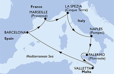 MSC Seaview - Itálie, Malta, Španělsko, Francie (Neapol)