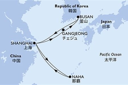 MSC BELLISSIMA - Čína, Japonsko, Jižní Korea (ze Šanghaje)