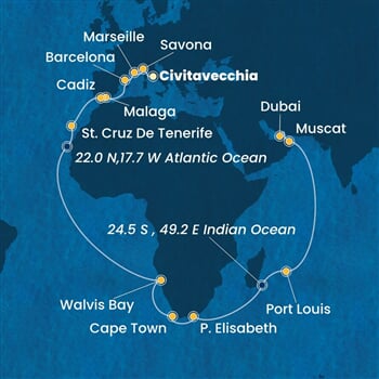 Trasa plavby CSM-CIV39A03