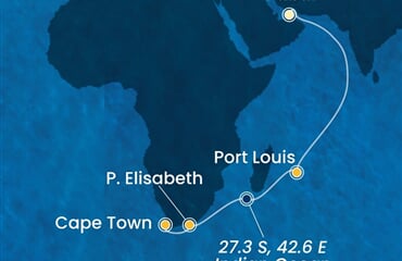 Costa Smeralda - Arabské emiráty, Mauritius, Jihoafrická r. (z Dubaje)