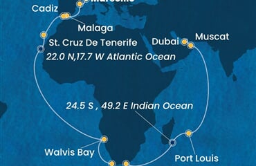 Costa Smeralda - Francie, Španělsko, Namíbie, Jihoafrická r., Mauritius, ... (z Marseille)