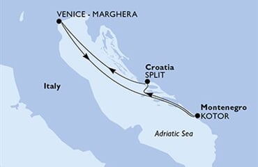 MSC Lirica - Itálie, Černá Hora, Chorvatsko (z Benátek)