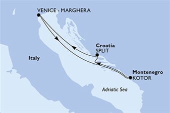 MSC Lirica - Itálie, Černá Hora, Chorvatsko (z Benátek)
