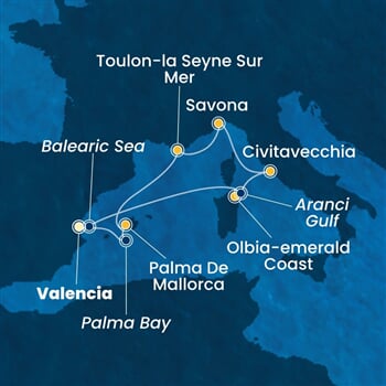 Trasa plavby CPA-VLC07A47