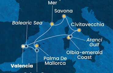 Costa Pacifica - Španělsko, Itálie (Valencie)