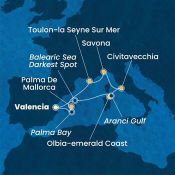 Trasa plavby CPA-VLC07A48