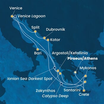 Trasa plavby CDE-ATH14A0I