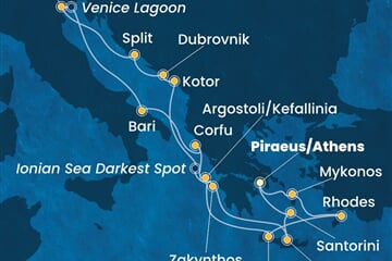 Costa Deliziosa - Řecko, Černá Hora, Chorvatsko, Itálie (z Pirea)