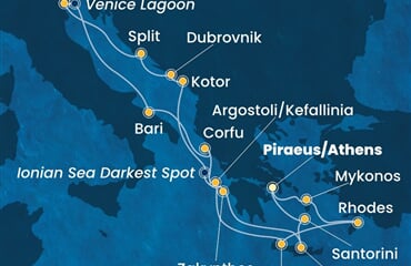 Costa Deliziosa - Řecko, Černá Hora, Chorvatsko, Itálie (z Pirea)