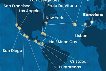 Costa Deliziosa - Španělsko, Portugalsko, USA, Bahamy, Panama, ... (z Barcelony)