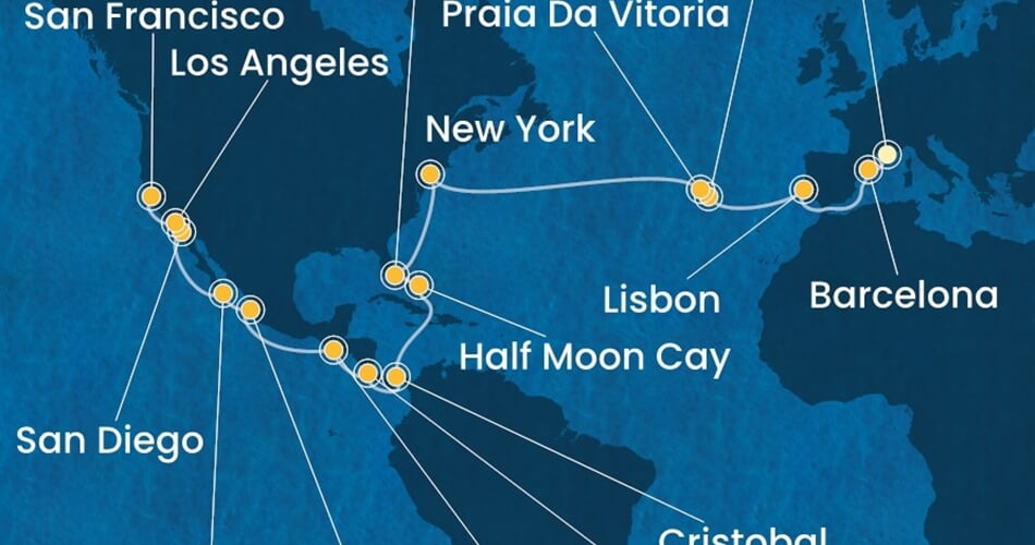 Trasa plavby CDE-MRS38A01
