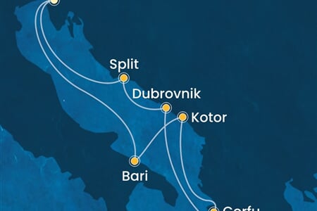 Costa Deliziosa - Itálie, Černá Hora, Řecko, Chorvatsko (z Terstu)