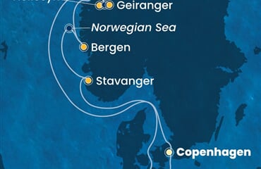 Costa Diadema - Dánsko, Norsko, Německo (z Kodaně)