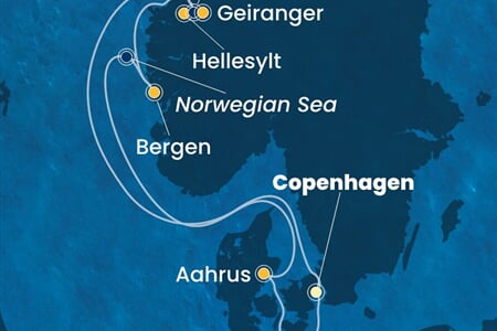 Costa Diadema - Dánsko, Norsko, Německo (z Kodaně)