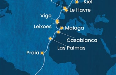 Costa Diadema - Brazílie, Španělsko, Maroko, Portugalsko, Francie, ... (Maceio)