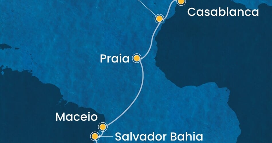 Trasa plavby CDI-RIO17A0K