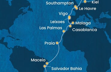 Costa Diadema - Brazílie, Španělsko, Maroko, Portugalsko, Francie, ... (z Rio de Janeira)