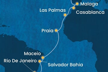 Costa Diadema - Brazílie, Španělsko, Maroko, Portugalsko (Santos)