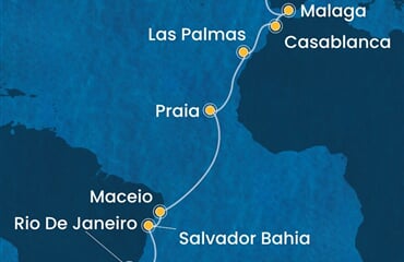 Costa Diadema - Brazílie, Španělsko, Maroko, Portugalsko (Santos)