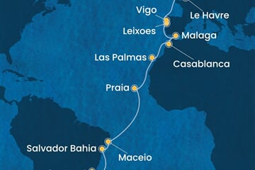 Costa Diadema - Brazílie, Španělsko, Maroko, Portugalsko, Francie, ... (Santos)