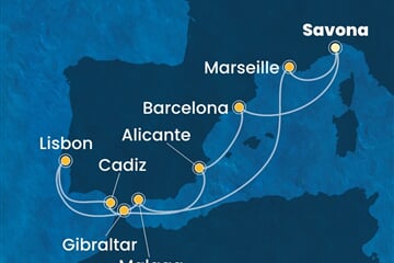 Costa Diadema - Itálie, Španělsko, Portugalsko, Velká Británie, Francie (ze Savony)