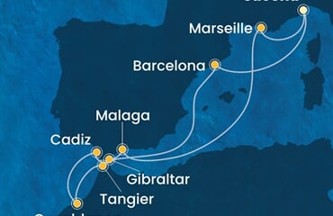 Costa Diadema - Itálie, Španělsko, Maroko, Velká Británie, Francie (ze Savony)