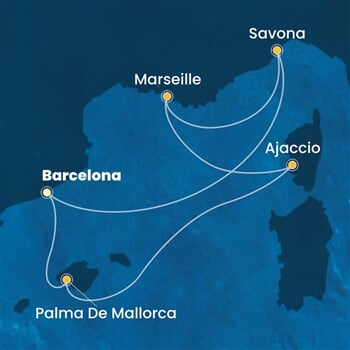 Trasa plavby CFA-BCN06A25