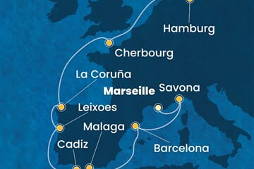 Costa Favolosa - Francie, Itálie, Španělsko, Portugalsko, Německo (z Marseille)