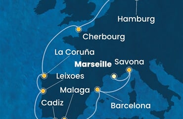 Costa Favolosa - Francie, Itálie, Španělsko, Portugalsko, Německo (z Marseille)