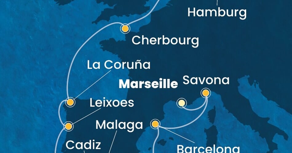 Trasa plavby CFA-MRS12A0E