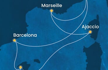 Costa Favolosa - Itálie, Španělsko, Francie (ze Savony)